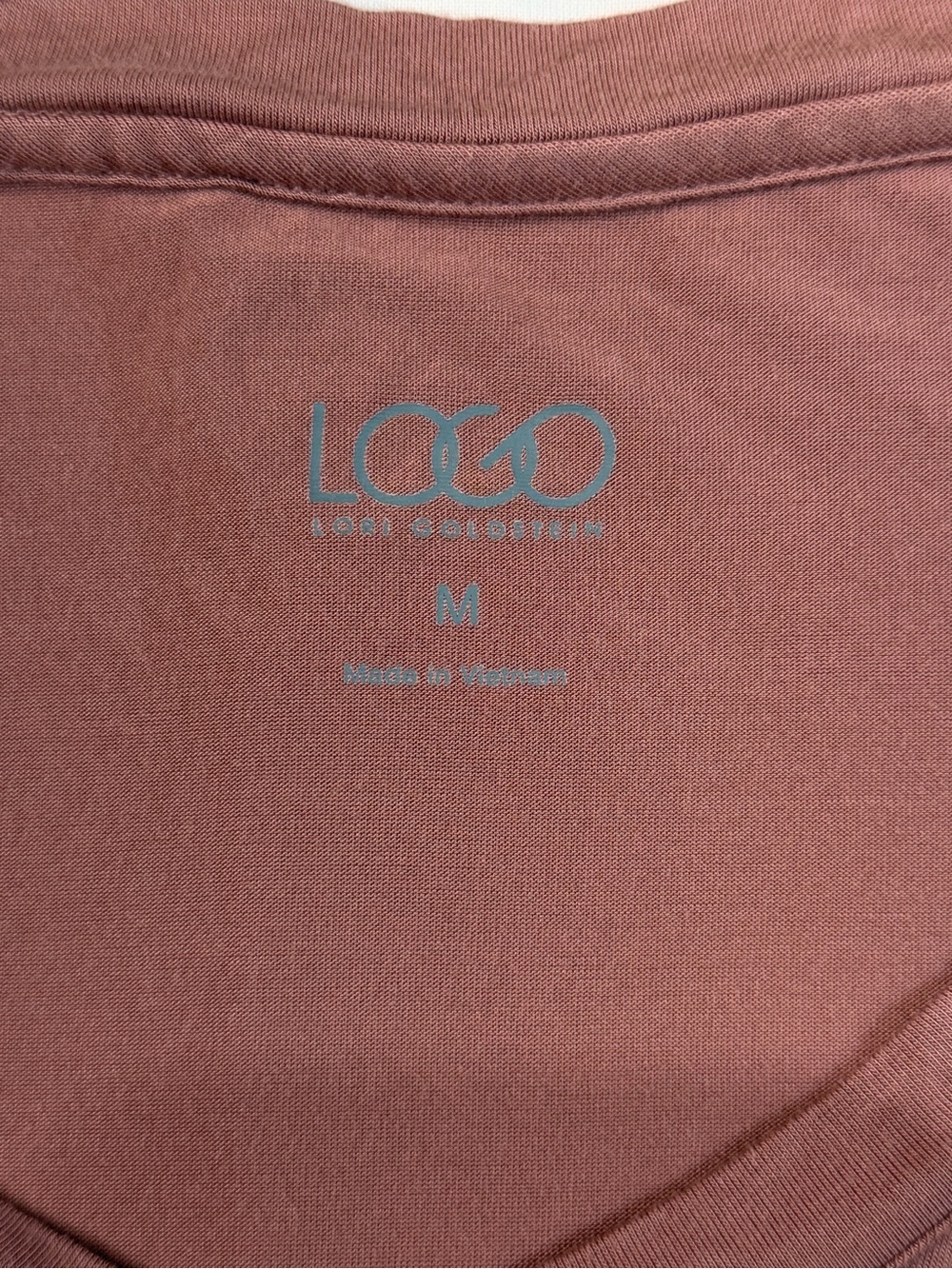 LOGO Asymmetric tunic tops. Dusty Rose and Charcoal with Sheer border - Picture 14 of 14